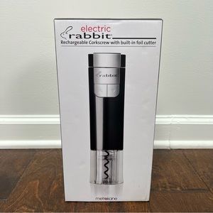BRAND NEW | Electric Rabbit Rechargeable Corkscrew w/ Built-In Foil Cutter (BLK)